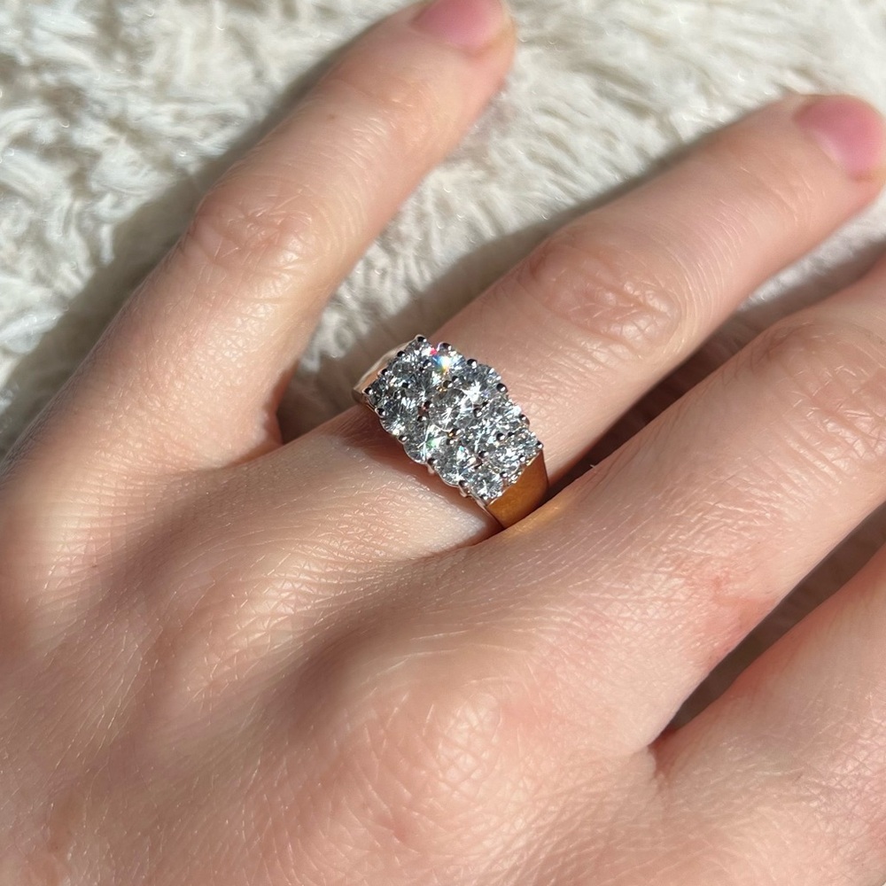 18KT Gold Plated Cluster Ring